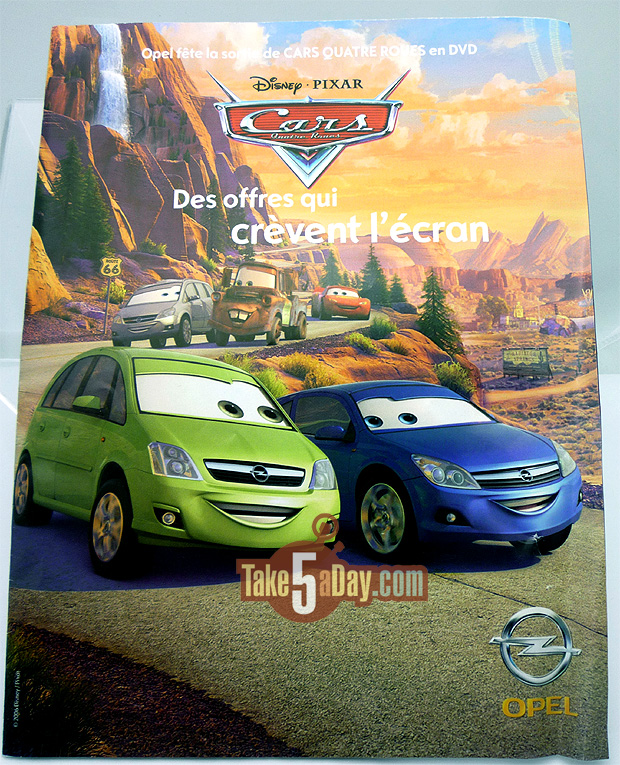 For the DVD Release in France the Opel CARS also made it onto a poster