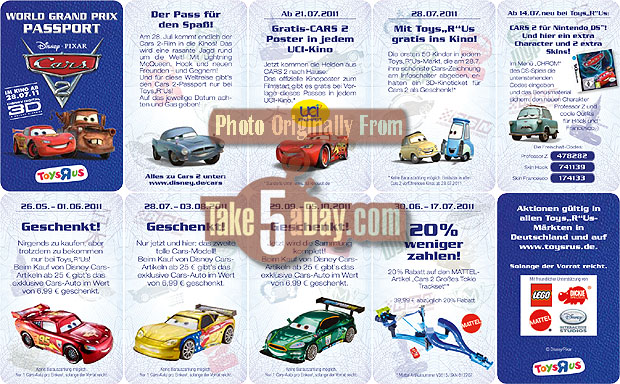 disney pixar cars 2 toys. Toys R Us Germany-Austria