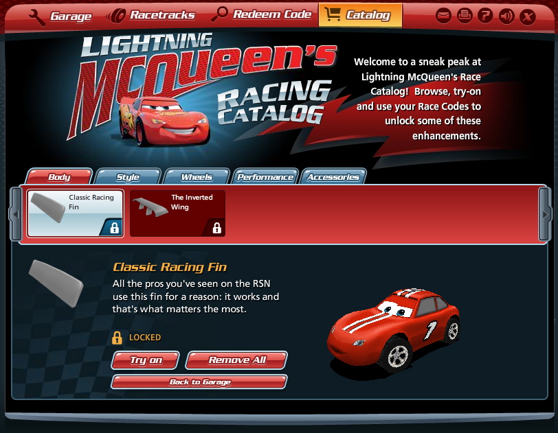 Take Five a Day » Blog Archive » Disney Pixar CARS: WorldofCars.com Update  & Codes Update