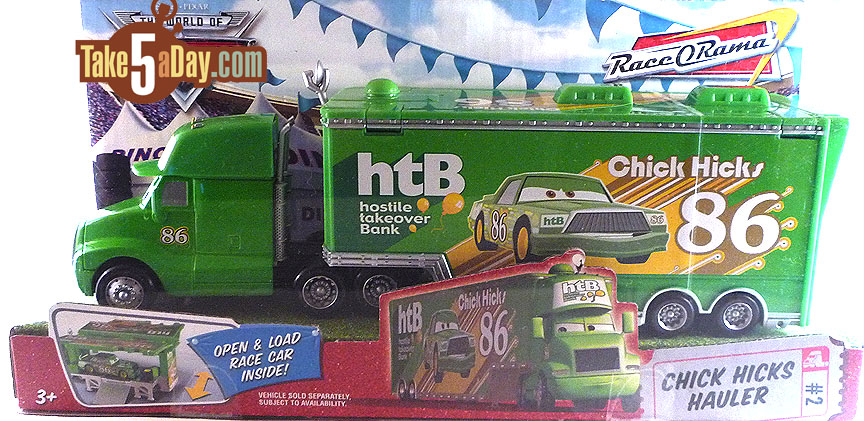 Take Five a Day Blog Archive Mattel Disney Pixar Diecast CARS Hauling Greatness Gray Dinoco Chick Hicks Hauler