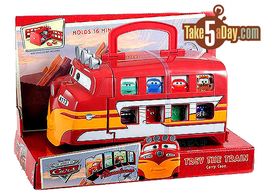 Disney Pixar Cars 2 Mini Adventures TREV the Train WITH 18 Cars Carrying  Case