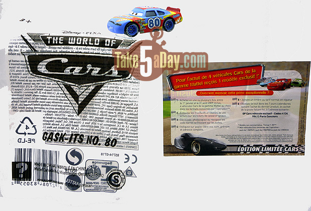 Take Five a Day » Blog Archive » Mattel Disney Pixar Diecast CARS: Buy CARS,  Get a FREE CAR Comes to France!