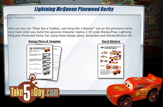 Pinewood Derby Car Design Plan - Lightning McQueen