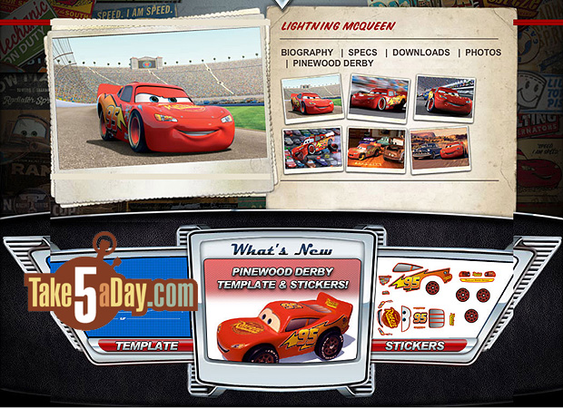 Pinewood Derby Car Design Plan - Lightning McQueen
