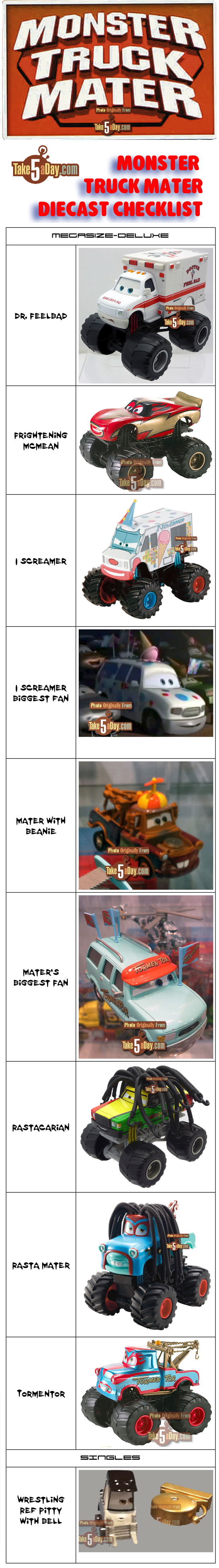 Disney deluxe monster truck mater figure set shop