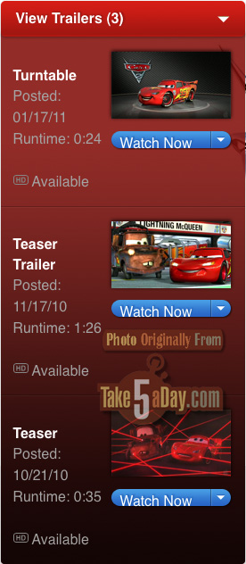 Take Five a Day » Blog Archive » Disney Pixar CARS: Fun Online CARS Games – FREE