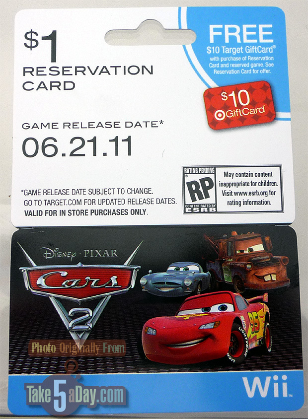 Take Five a Day » Blog Archive » Disney Pixar CARS 2: Video Game “Free” Cube