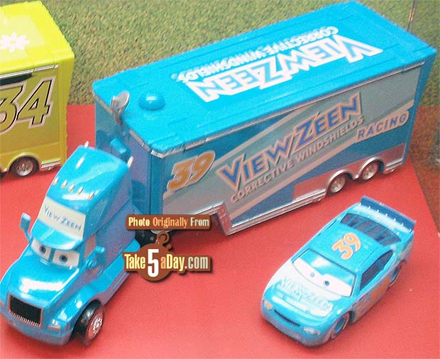 Disney The Cars No.39 View Zeen Hauler Trailer Truck Diecast Toy