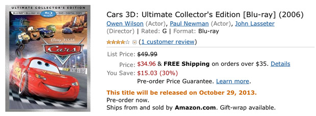 Take Five a Day » Blog Archive » Disney Pixar CARS: 2006 CARS Now