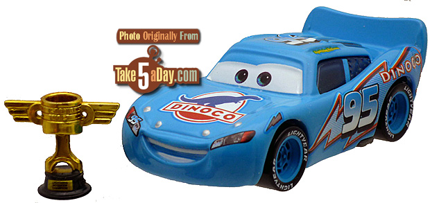 Disney Cars Movie Lightning McQueen Dinoco Celebrity Signature Chase Toy Car