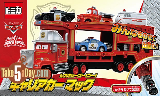 Truck Diecast Toy Car Takara Tomy Tomica Disney CARS 2 C-40 MACK Rescue Go!Go