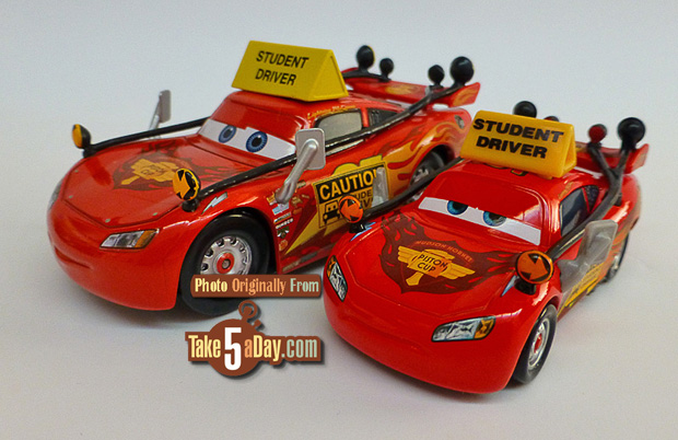 Driving School-DS-Lightning-McQueen-&-Mattel-Lightning-McQueen-3-4-front
