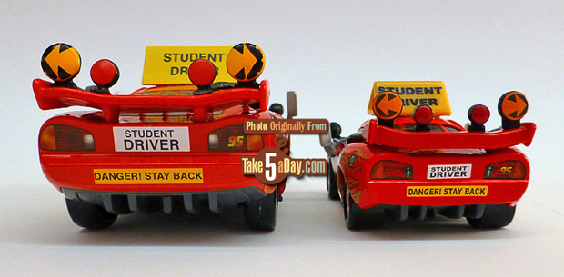 Driving School-DS-Lightning-McQueen-&-Mattel-Lightning-McQueen-rear