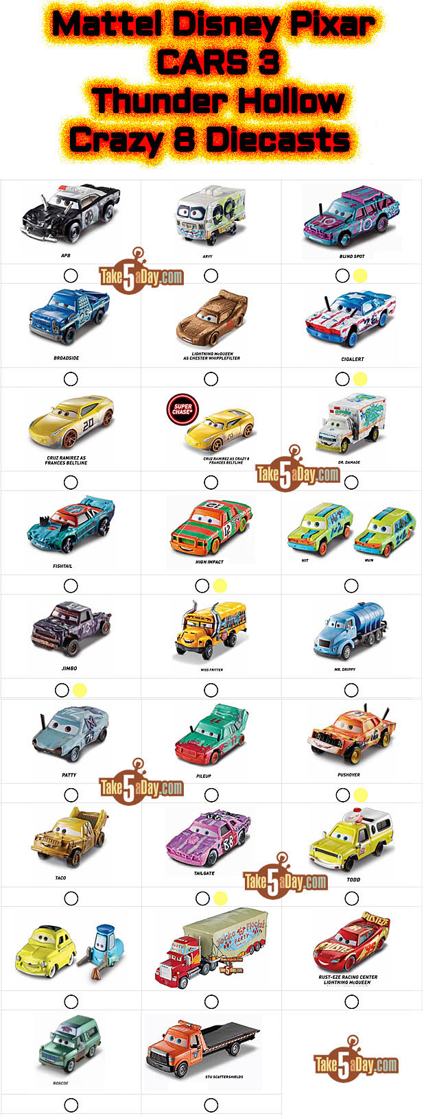 Disney CARS 3 Crazy 8 Crashers Smash & Crash Derby Playset