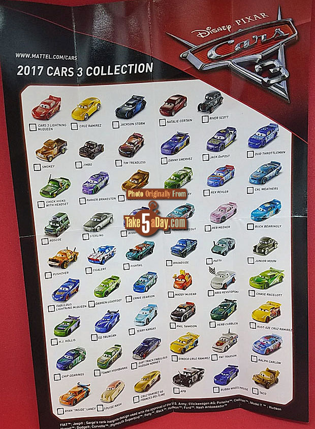 Cars 3 diecast poster outlet