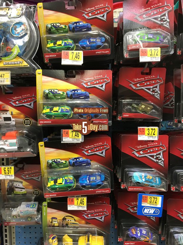 Take Five a Day Blog Archive Mattel Disney Pixar CARS Eric Braker Spikey Fillups Card Variant