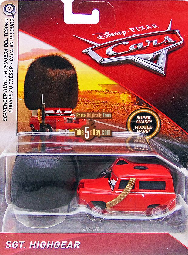 mattel disney pixar cars sgt highgear super chase scavenger