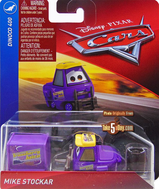 CARS MIKE STOCKAR TRANSBERRY JUICE PITTY Mattel Disney Pixar 