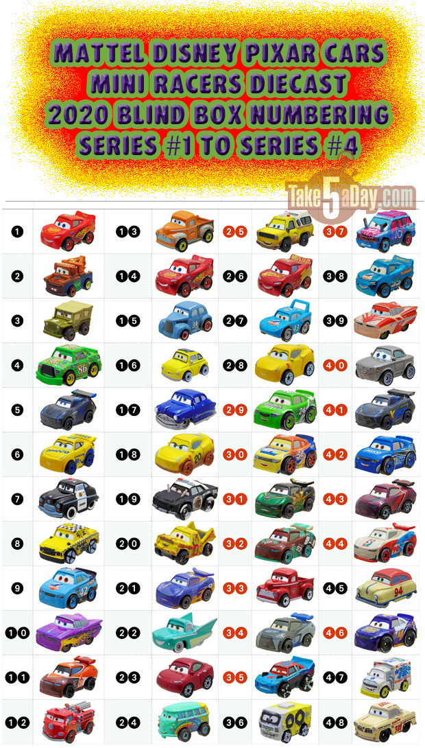 cars 1 diecast list