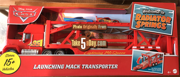 cars launching mack transporter