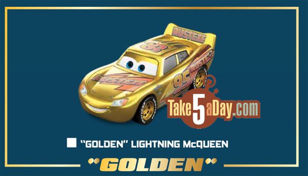 Disney Pixar The World of Cars Golden Lightning McQueen Golden Edition New  887961970890