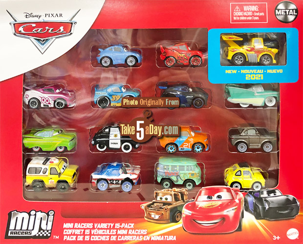 Disney Pixar - Cars Mini Racers Pack 15 Voitures Miniatures