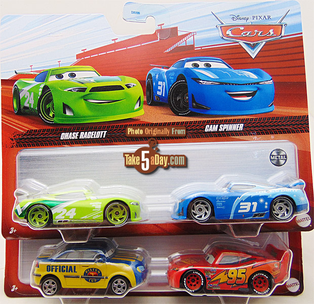 Take Five a Day » Blog Archive » Mattel Disney Pixar CARS: “Tow Hook Mater”  & “Lightning McQueen with Notch” 2-Pack