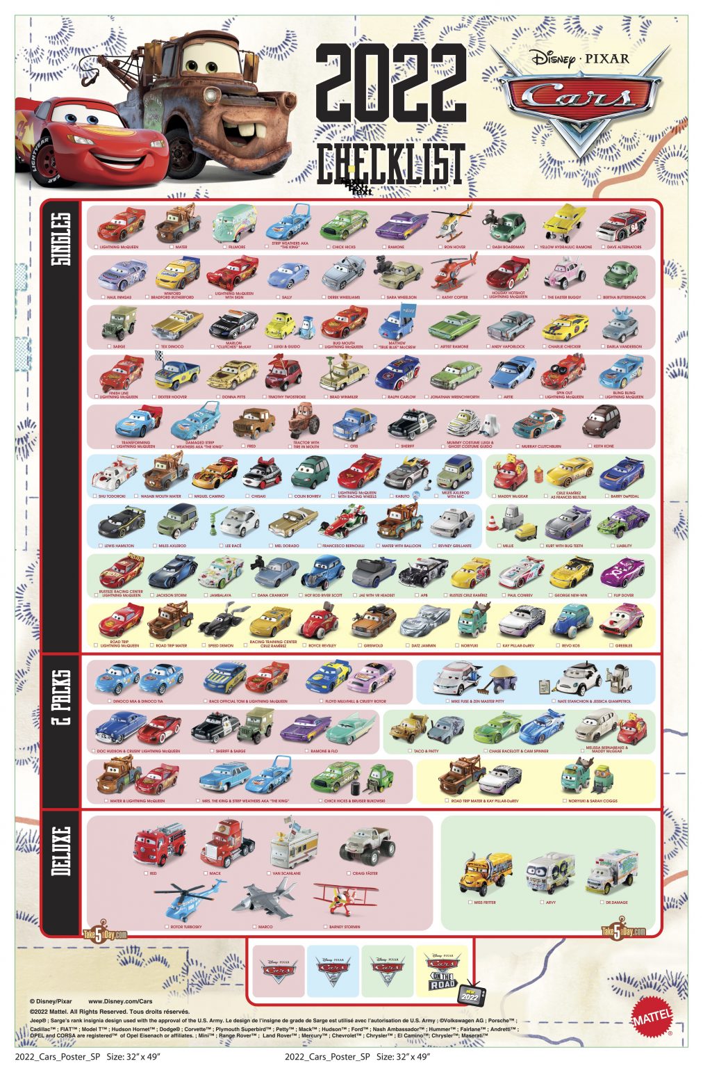 Take Five a Day » Blog Archive » Mattel Disney Pixar CARS 2022 CARS